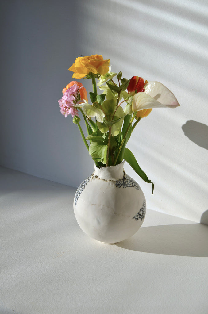 Moon porcelain vase