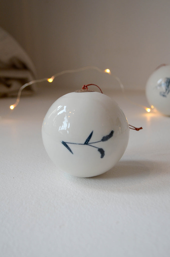 Porcelain bauble with a bamboo motif